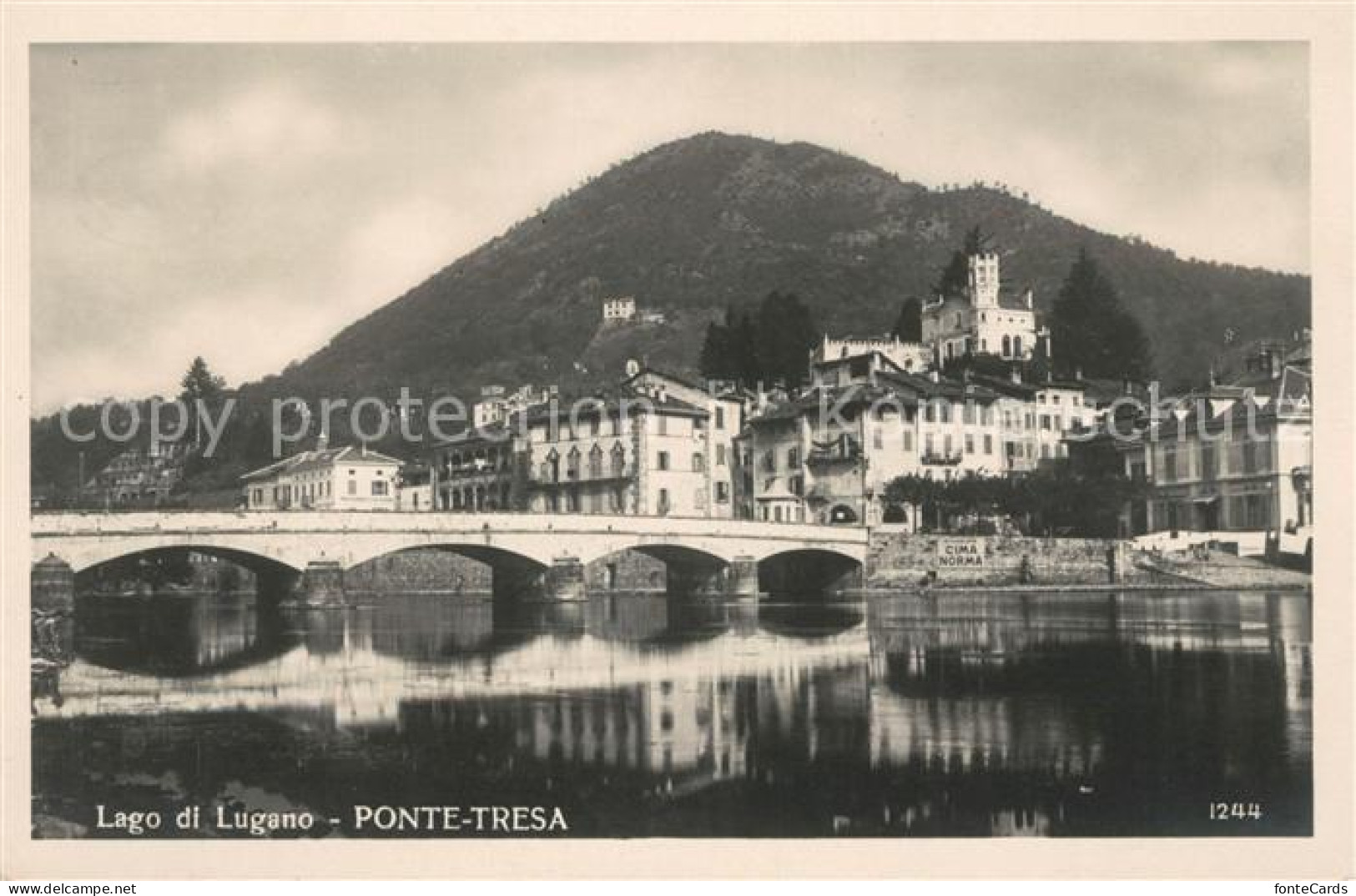 13105204 Ponte Tresa Lago Di Lugano Teilansicht Bruecke Schloss Ponte Tresa - Altri & Non Classificati