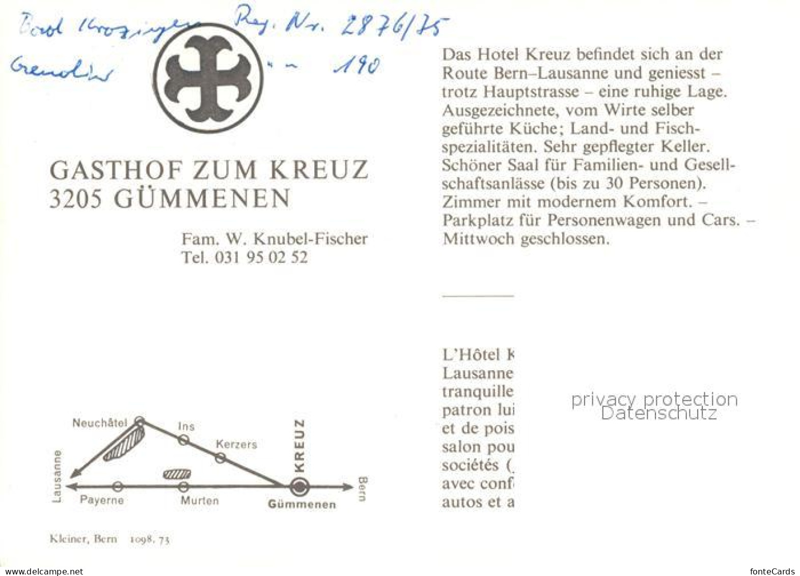 13104694 Guemmenen Gasthof Zum Kreuz Guemmenen - Altri & Non Classificati