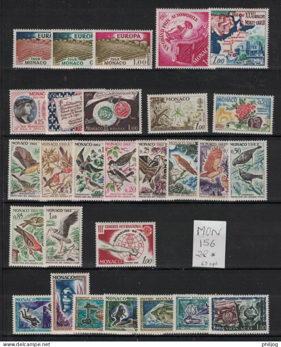 Monaco 1960-1968 - 9 Années Complètes De 1960 à 1968 Neuves AVEC Charnière Avec Poste Aérienne Sauf 1960 - Unused Stamps