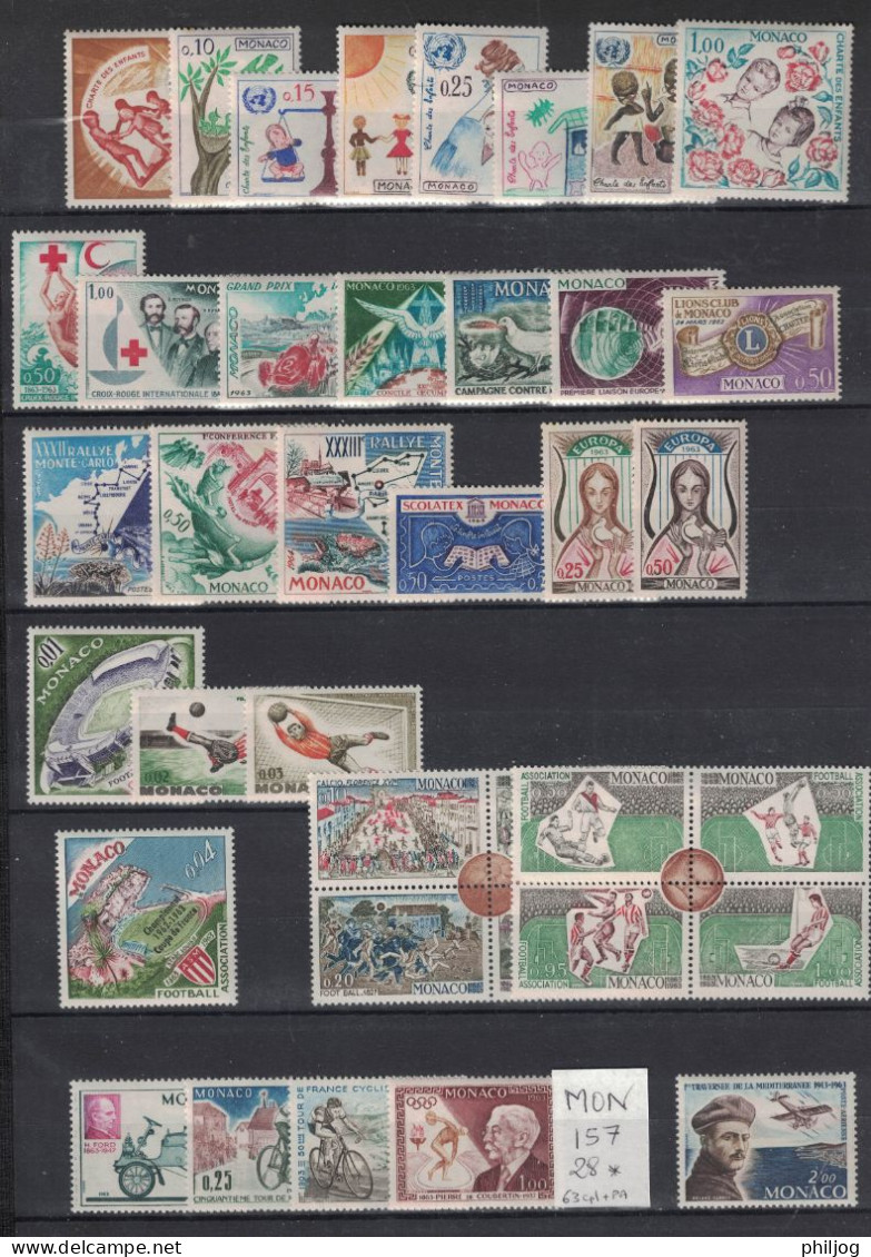 Monaco 1960-1968 - 9 Années Complètes De 1960 à 1968 Neuves AVEC Charnière Avec Poste Aérienne Sauf 1960 - Nuovi