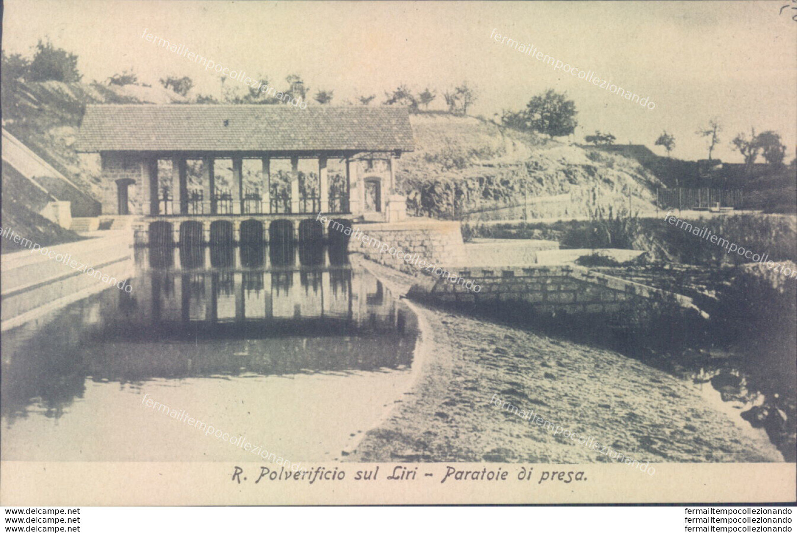 Ae222 Cartolina R.polverifio Sul Liri Paratoie Di Presa Provincia Di Frosinone - Frosinone