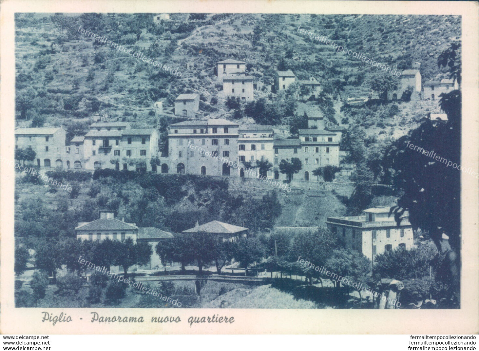 Ac641 Cartolina Piglio Panorama Nuovo Quartiere 1941 Provincia Di Frosinone - Frosinone