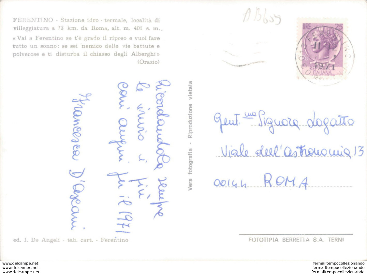 Ab605 Cartolina Ferentino La Cattedrale Provincia Di Frosinone - Frosinone