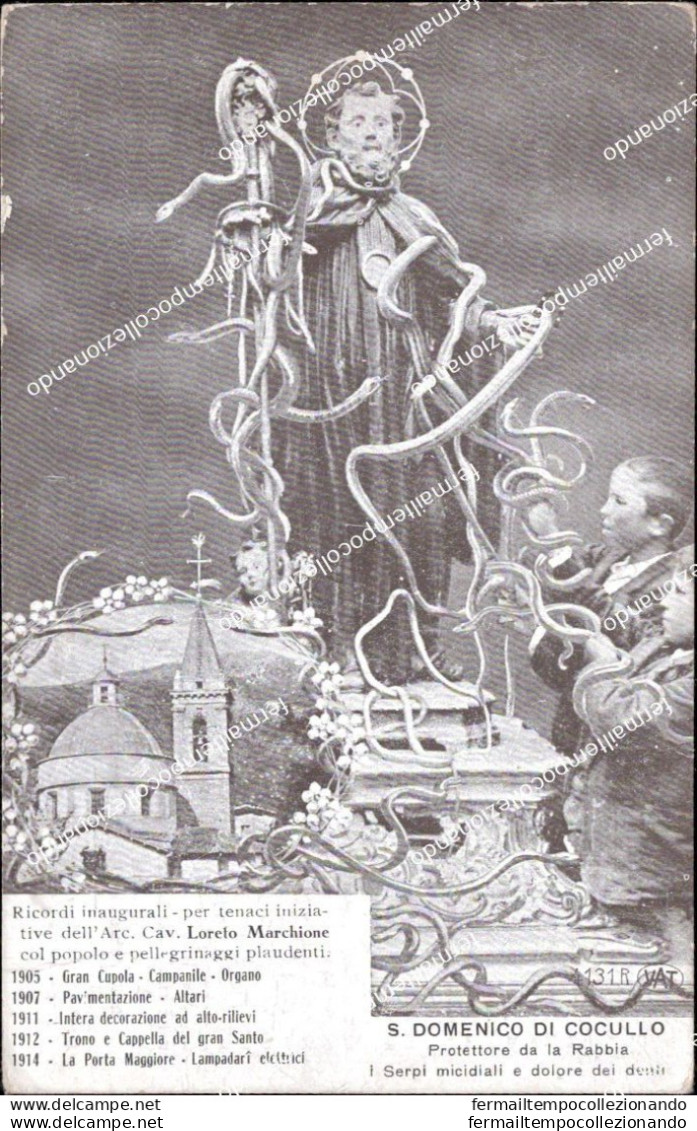 Cd577 Cartolina S.domenico Di Cocullo Serpenti Provincia Di L'aquila 1926 - L'Aquila