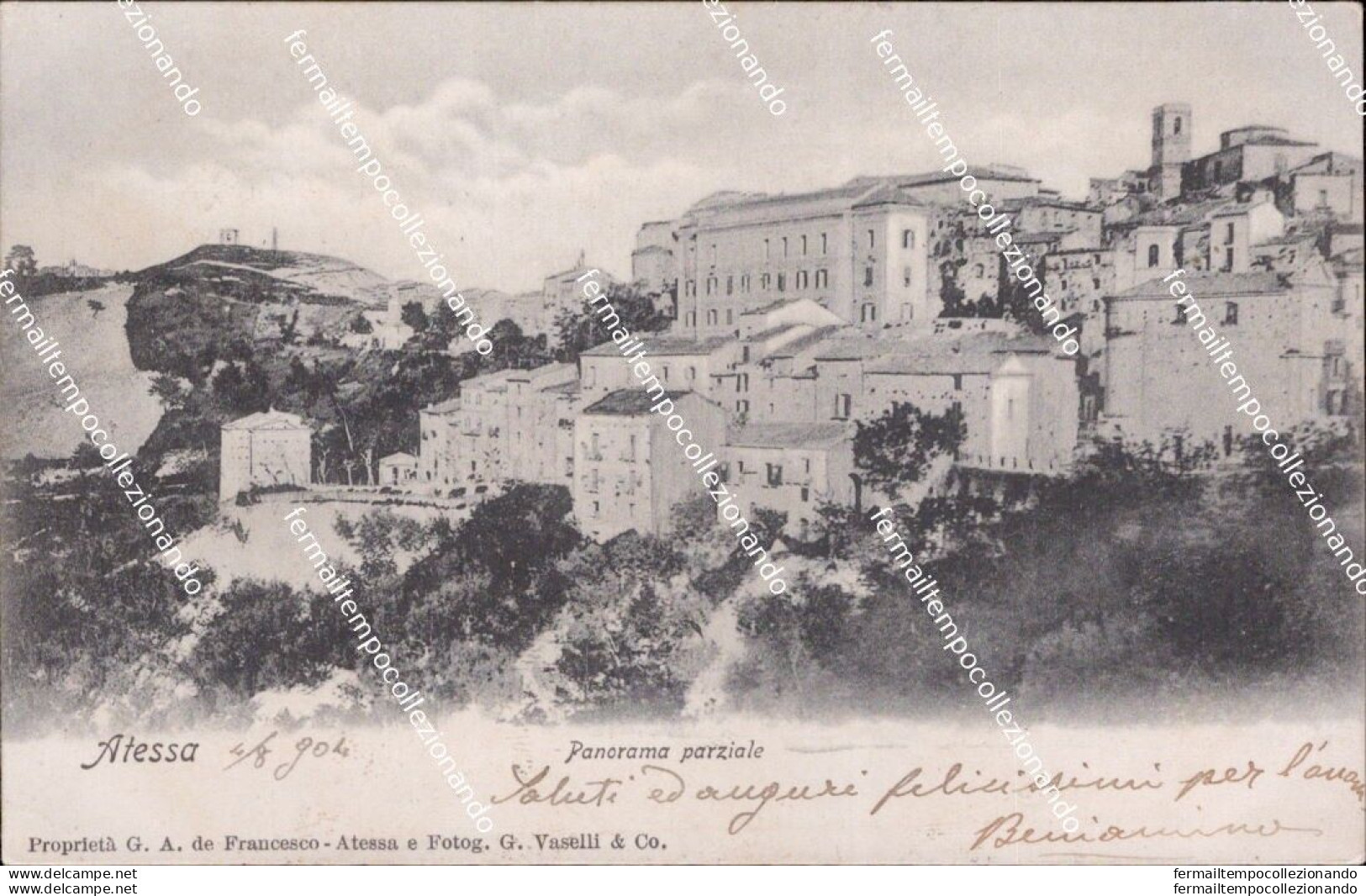 Cd579 Cartolina Atessa Panorama Parziale Provincia Di Chieti - Chieti