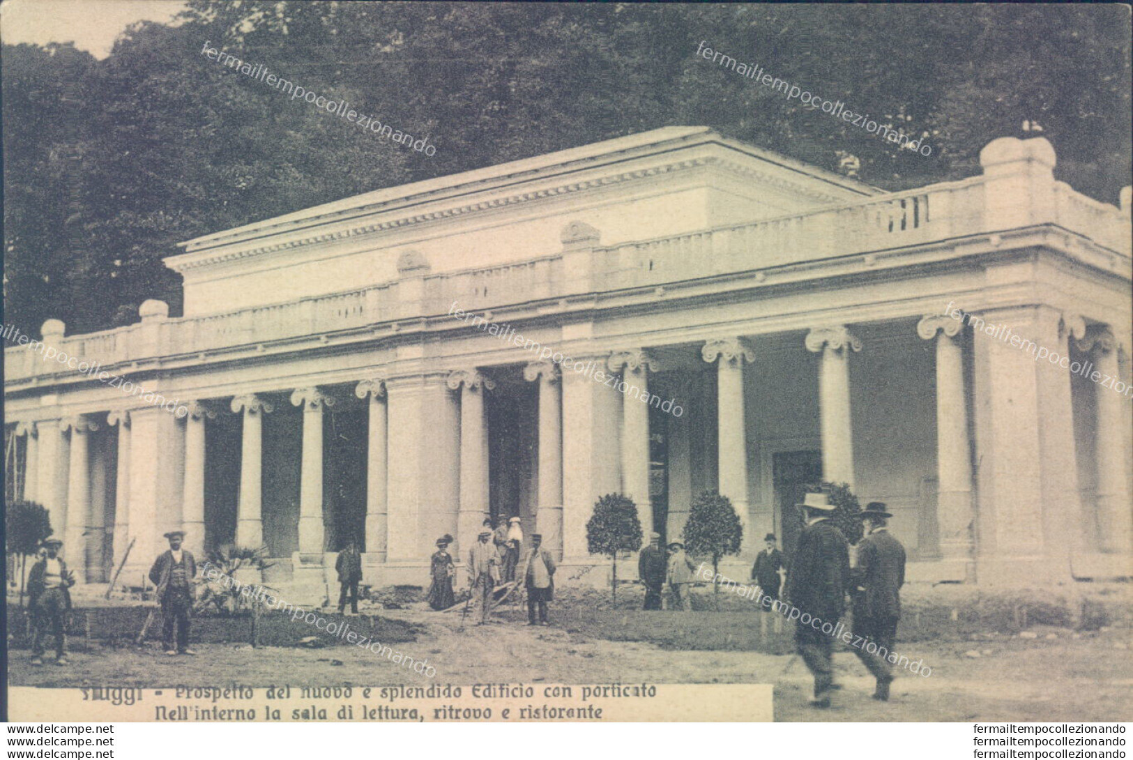 Ab469 Cartolina Fiuggi Prospetto Del Nuovo E Splendido Edificio Pro Di Frosinone - Frosinone