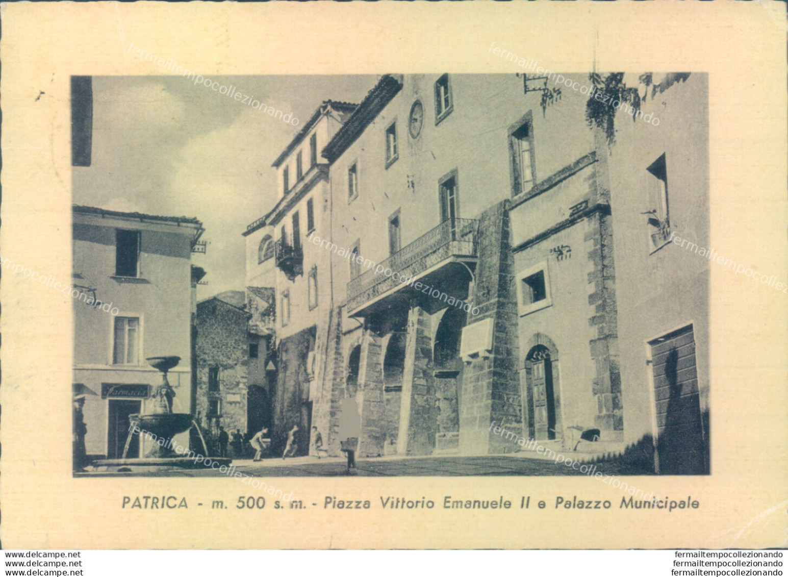 Aa675 Cartolina Pratica Piazza Vittorio Emanuele  E Palazzo Municipale Frosinone - Frosinone