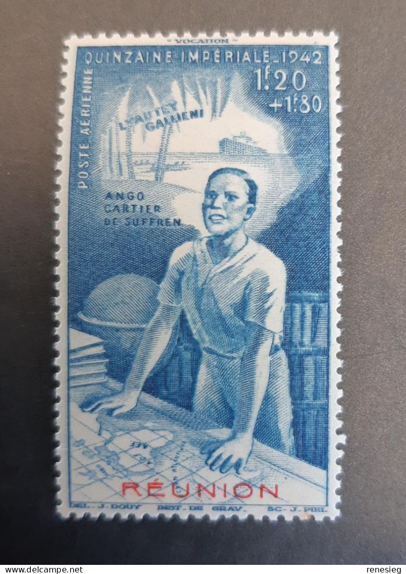 Réunion 1942 Yvert 9 MNH - Poste Aérienne