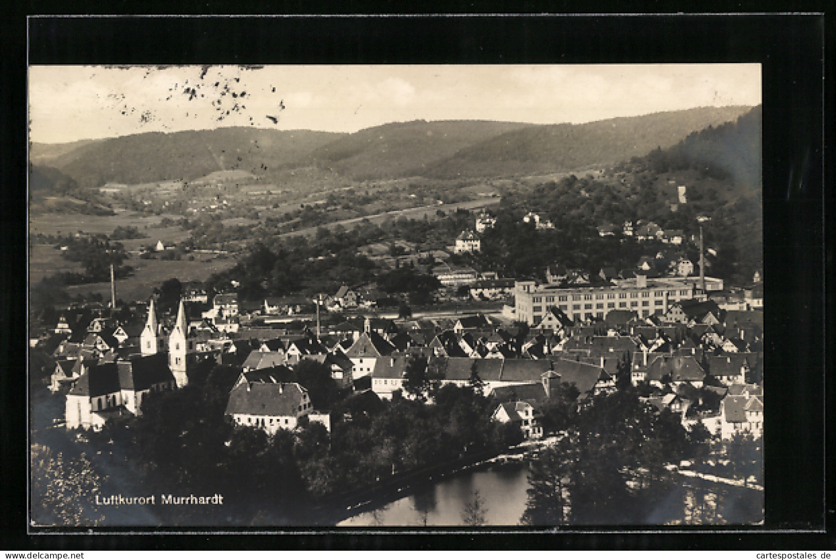 AK Murrhardt, Ortsansicht Aus Der Vogelschau Mit Flusspartie  - Otros & Sin Clasificación