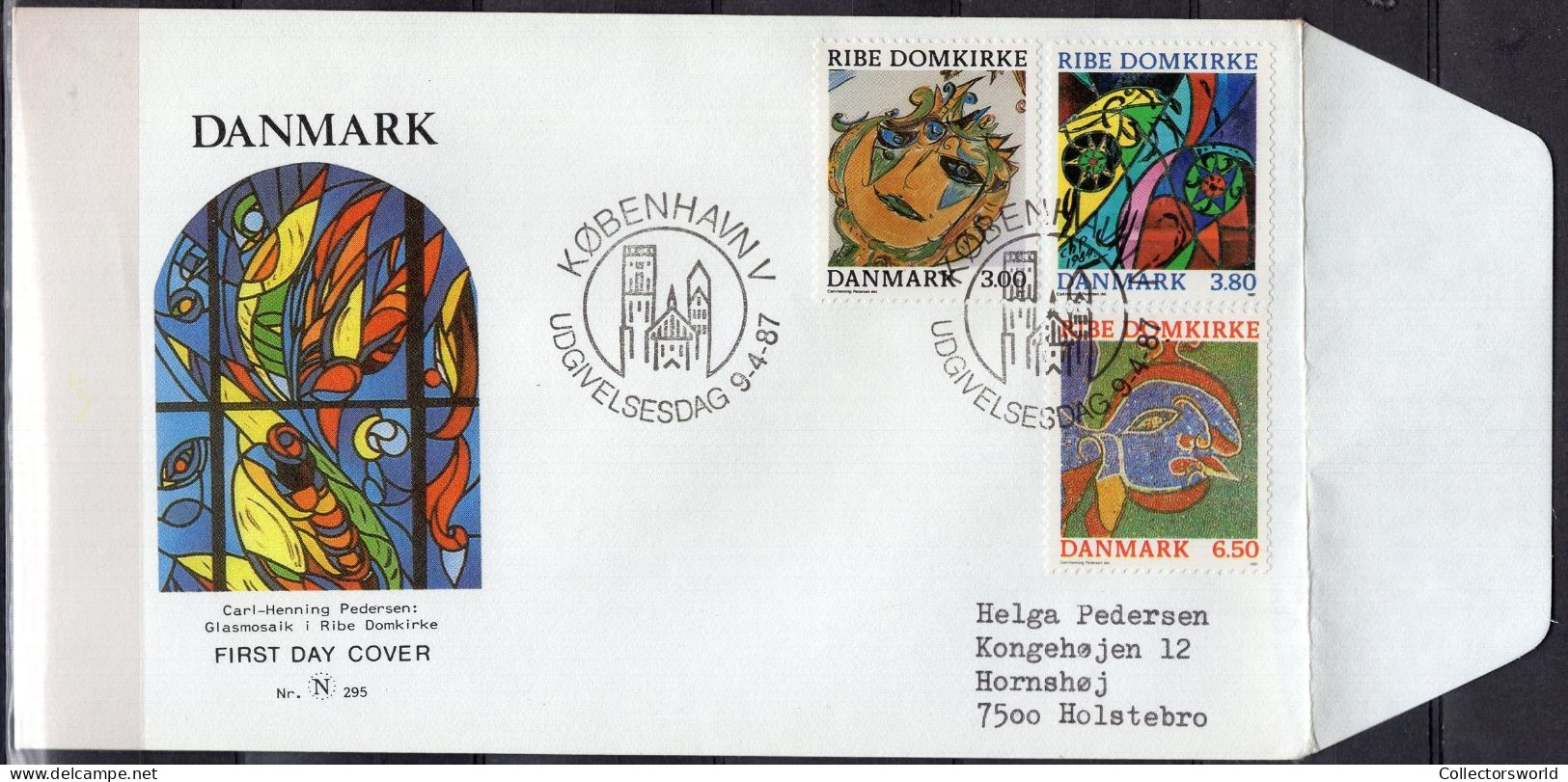 Denmark 1987 FDC - Ribe Cathedral - Stained Glass Decoration - FDC