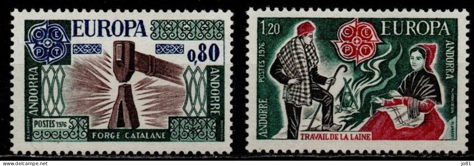 Andorre Français YT 253-254 Neuf Sans Charnière - XX - MNH Europa 1976 - Neufs