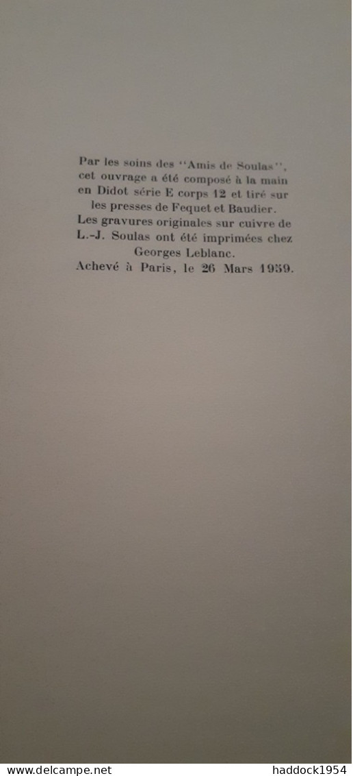 Hommage à LOUIS-JOSEPH SOULAS Les Amis De Soulais 1959 - Other & Unclassified