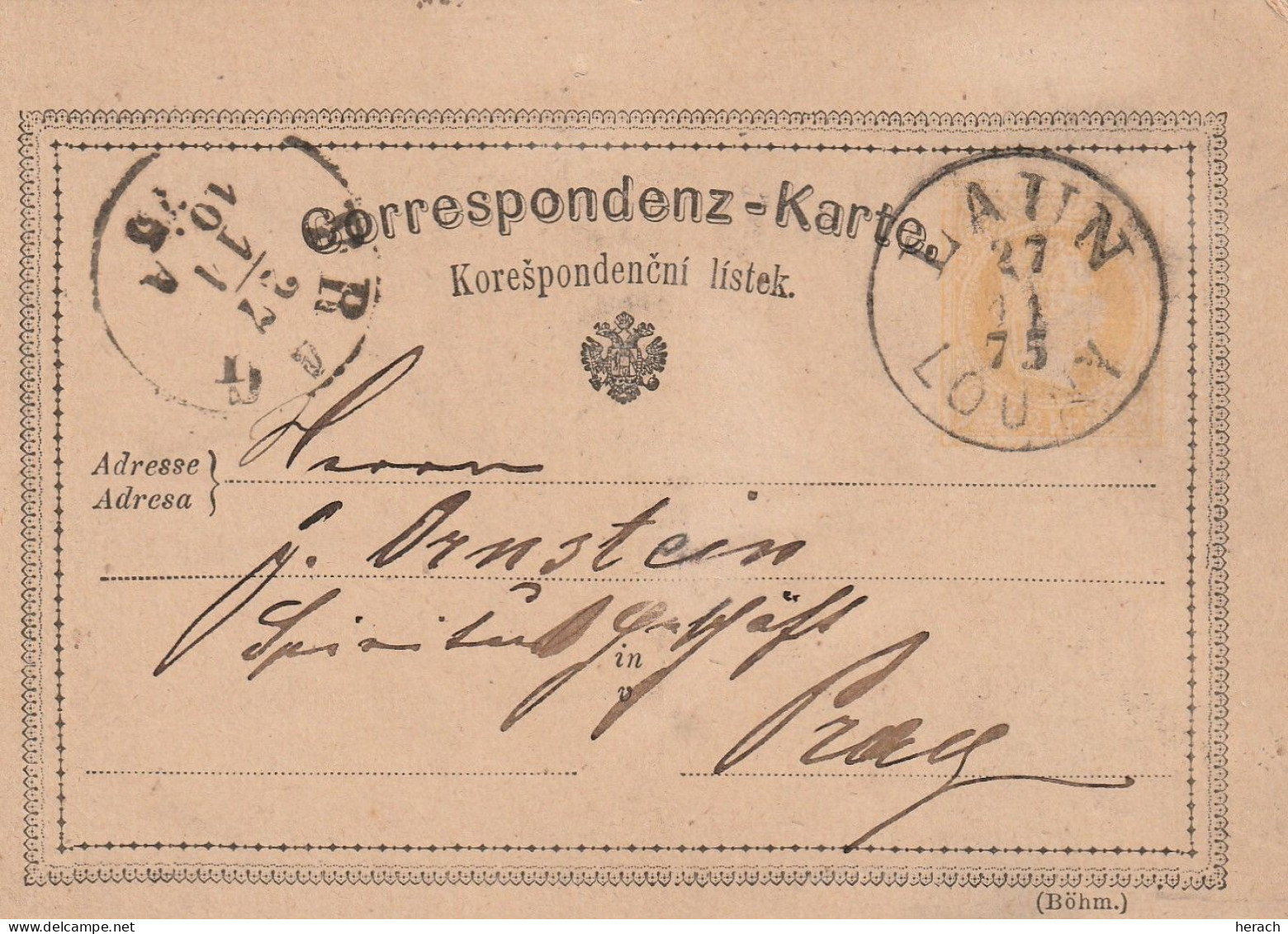 Autriche Entier Postal Laun 1875 - Postkarten