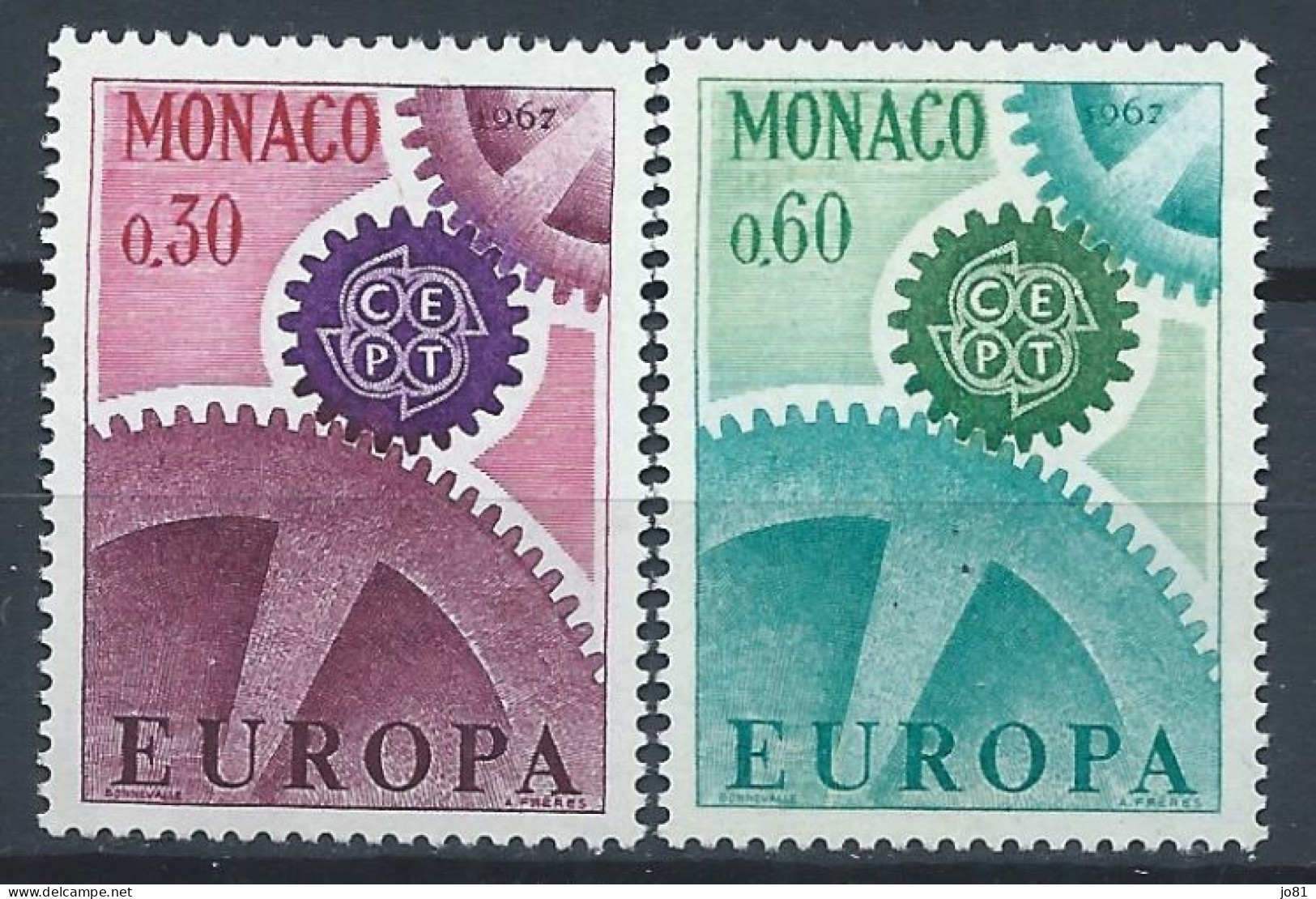 Monaco YT 729-730 Neuf Sans Charnière - XX - MNH Europa 1967 - Ungebraucht