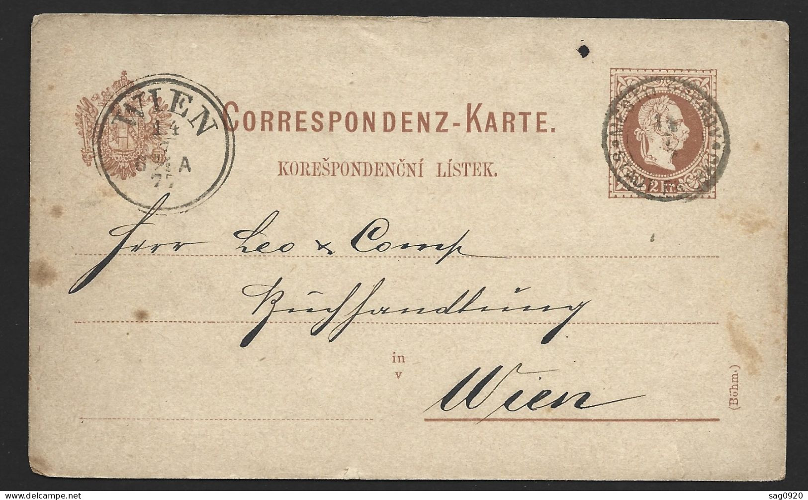 Autriche - Entier Postal  1877 - Cartas & Documentos