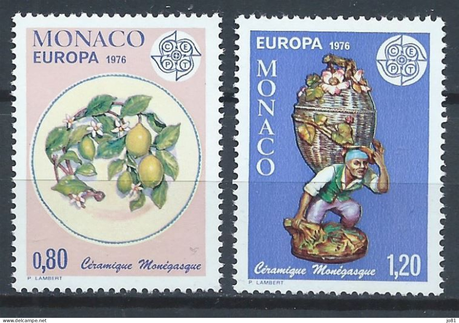 Monaco YT 1062-1063 Neuf Sans Charnière - XX - MNH Europa 1976 - Ongebruikt