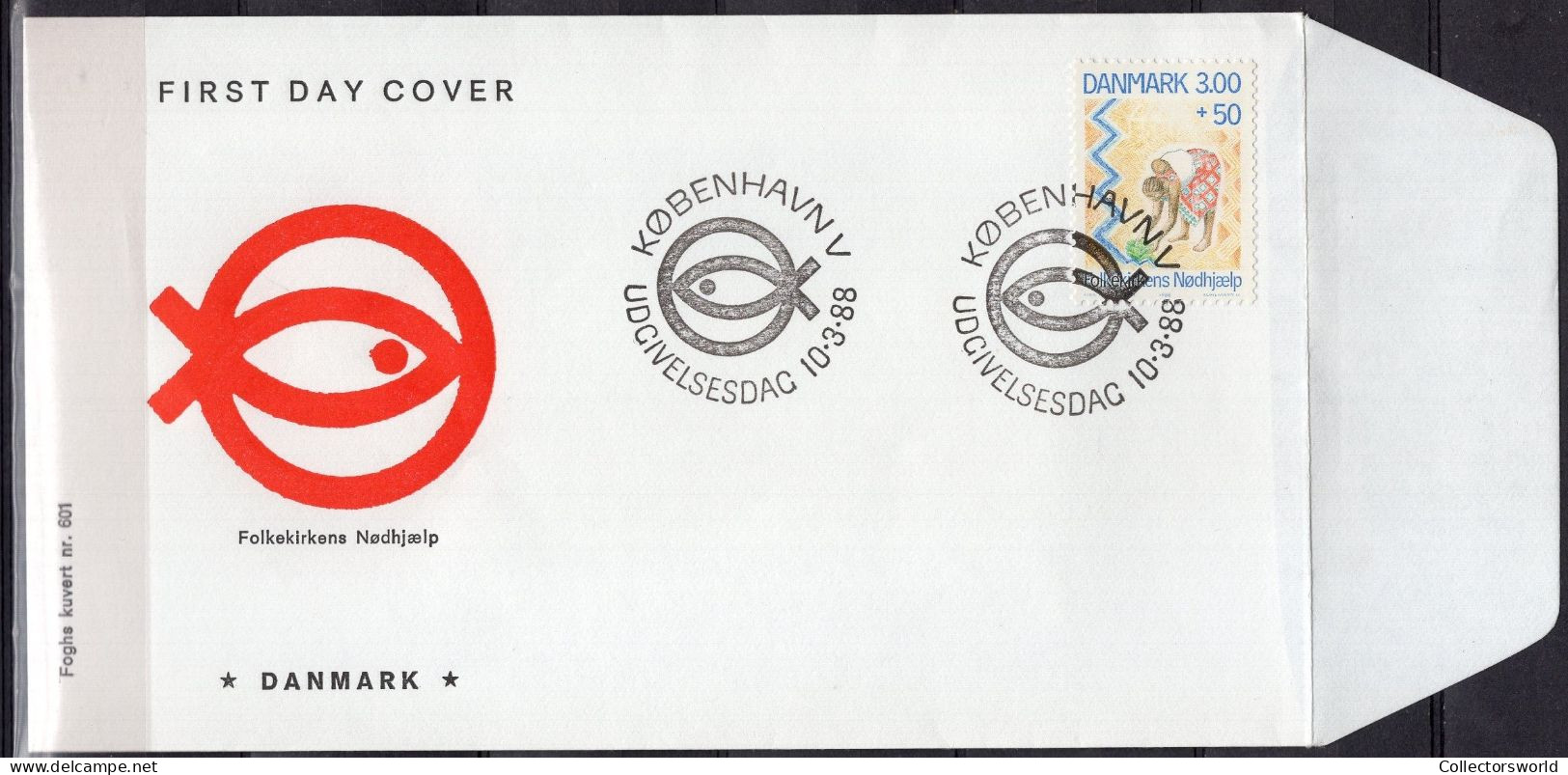 Denmark 1988 FDC - Welfare Of The Danish Church - FDC