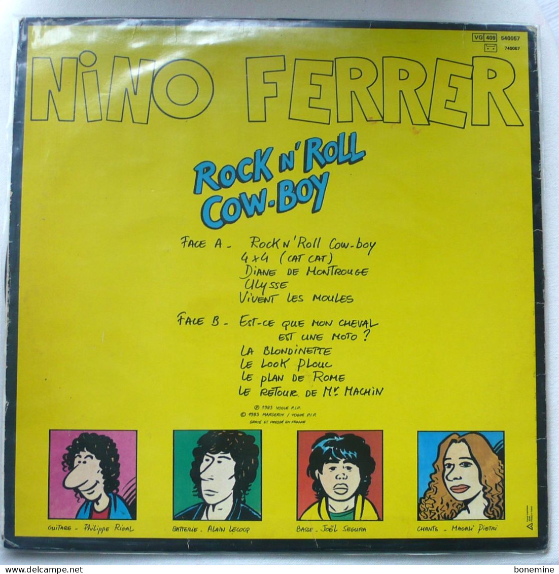 LP 33 Nino Ferrer Rock N' Roll Cow-Boy Vogue1983 - Rock