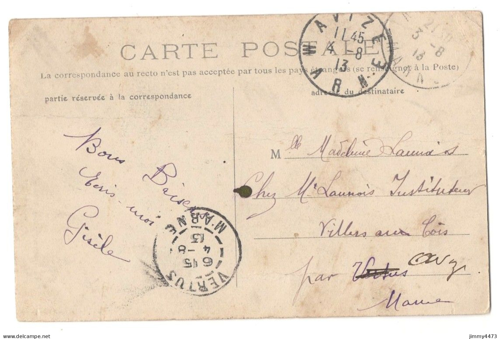 CPA - AVENAY En 1913 - Sainte-Berthe ( Canton D' Epernay Marne ) - Edit. E.Fossier, Peintre à Avenay - Epernay