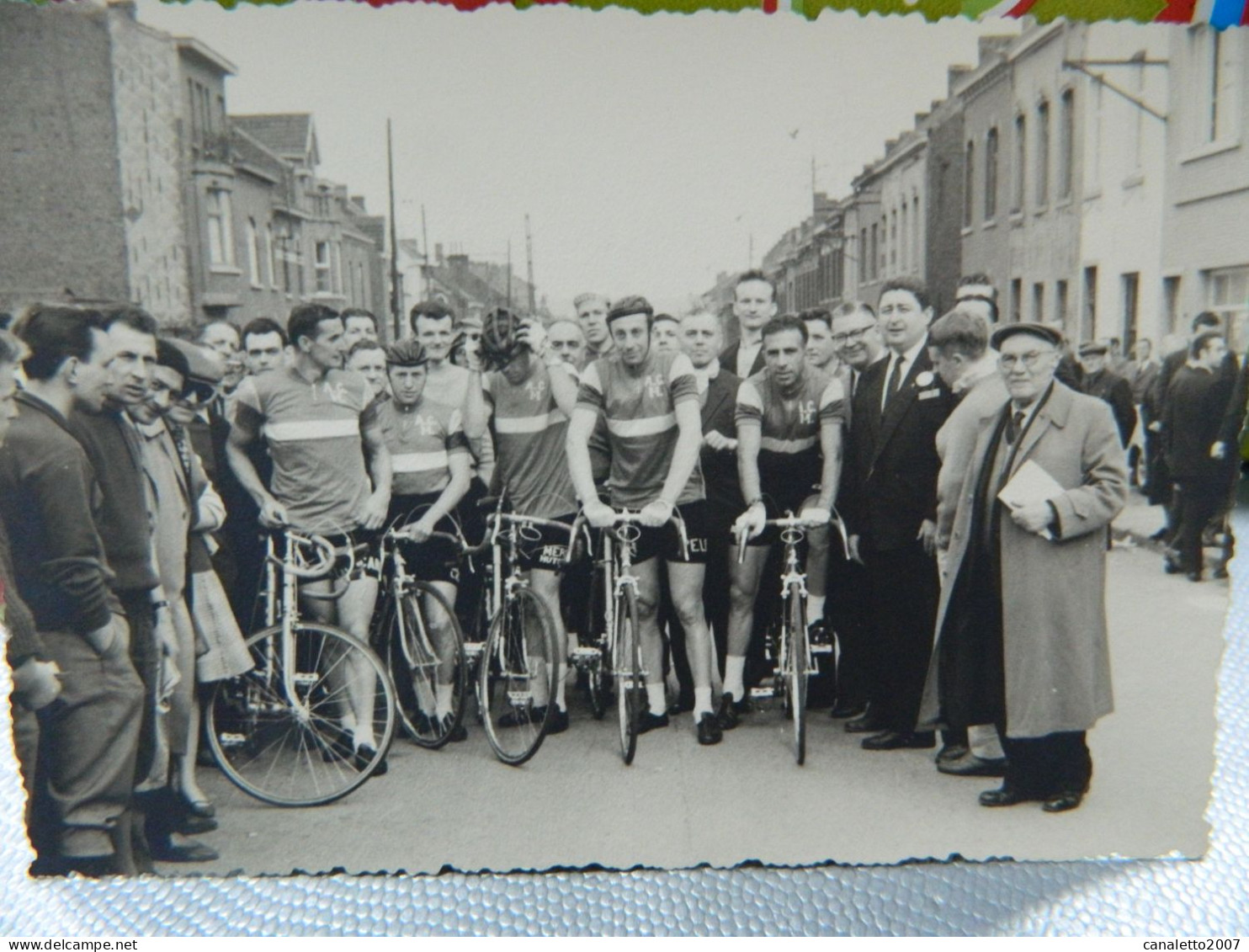 CYCLISME+ MONS : PHOTO 9X13 DEPART D'UNE COURSE EN BELGIQUE L' EQUIPE A.C.M AVEC PINO CERAMI AU  DEPART PHOTO LEMOINE - Cycling