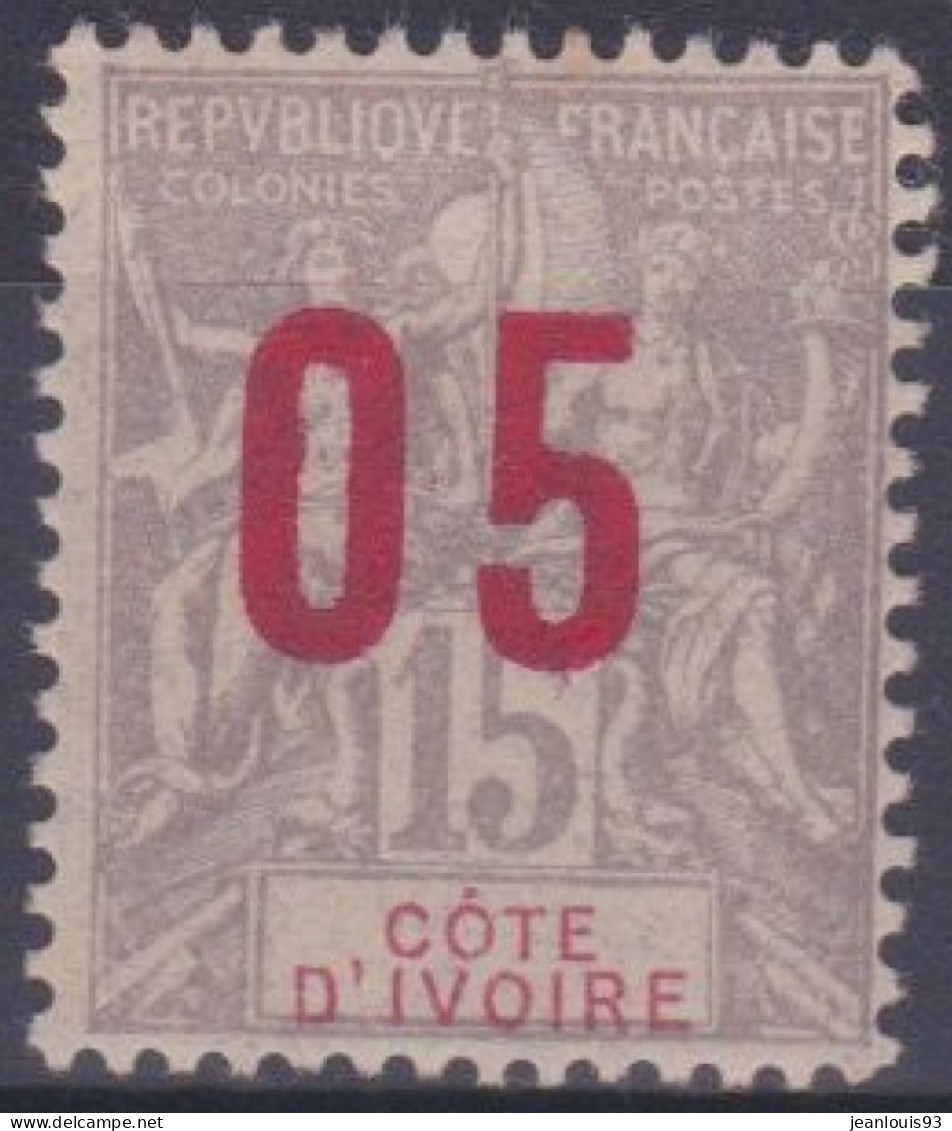 COTE D IVOIRE - 36A  VARIETE CHIFFRES ESPACES NEUF* TRACE CHARNIERE - 1 ROUSSEUR - Nuovi