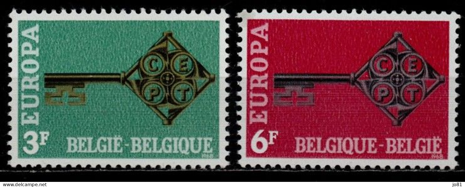 Belgique YT 1452-1453 Neuf Sans Charnière - XX - MNH Europa 1968 - Nuovi
