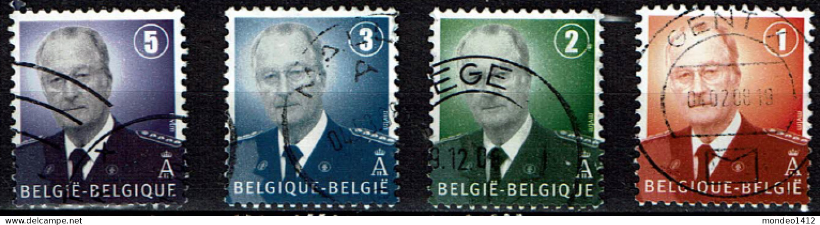 België OBP 3695 3696 3697 3698 - Dynastie Roi King Koning Albert II MVTM - Used Stamps