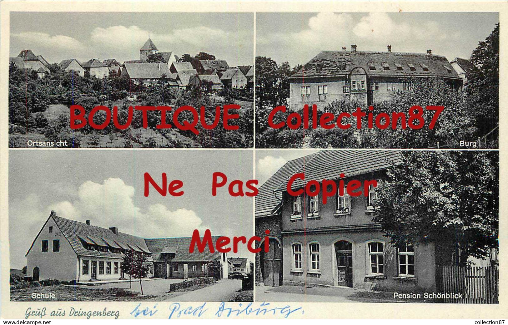 ALLEMAGNE < DRINGENBERG < Schule - Burg - Ortsansicht - Pension Schonblick - Bad Driburg