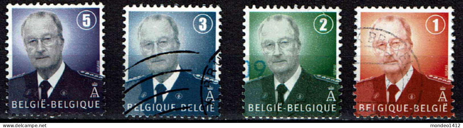 België OBP 3695 3696 3697 3698 - Dynastie Roi King Koning Albert II MVTM - Oblitérés