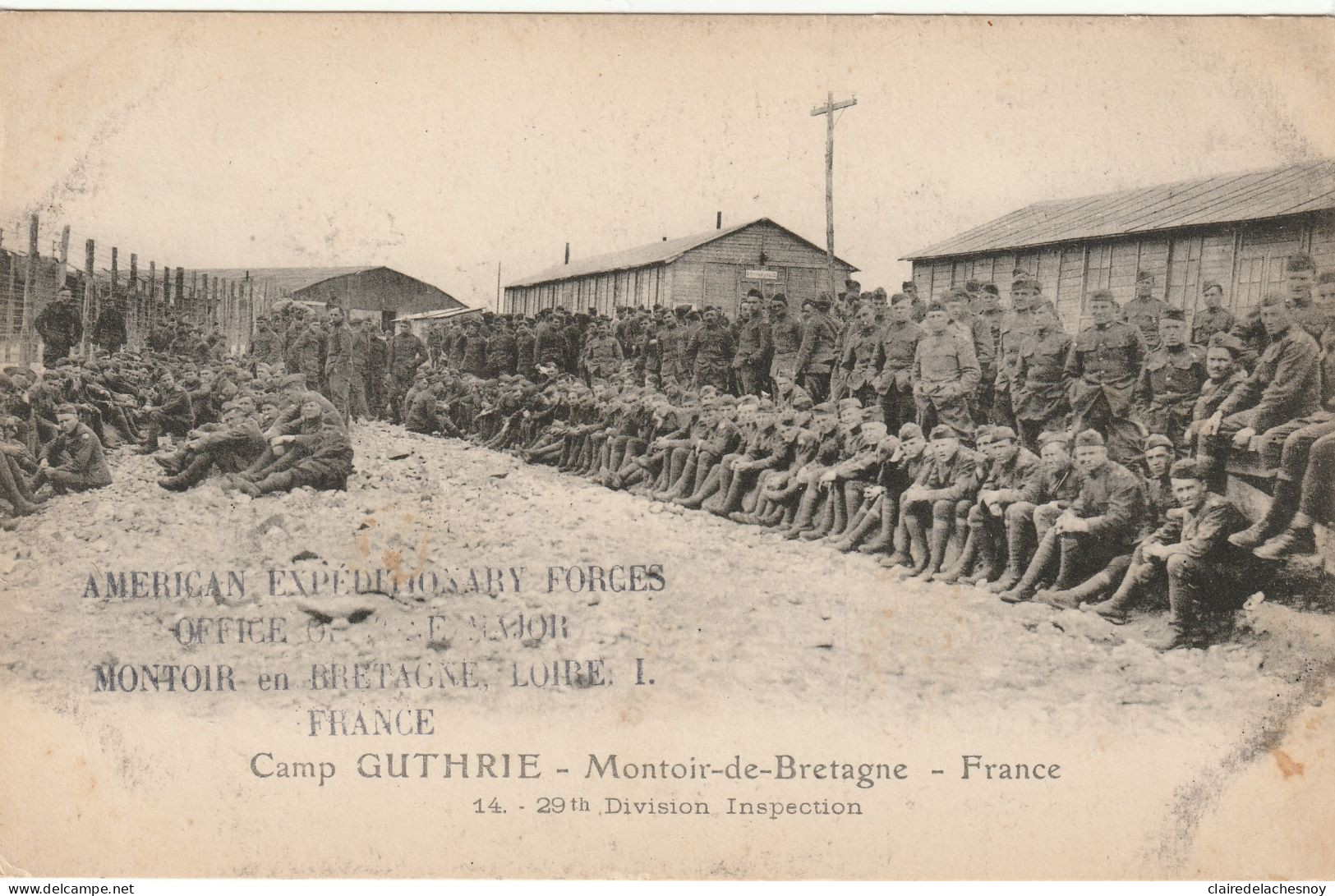 Montoir De Bretagne - Camp GUTHRIE -Rare Avec Tampon Forces Américaines . - Autres & Non Classés