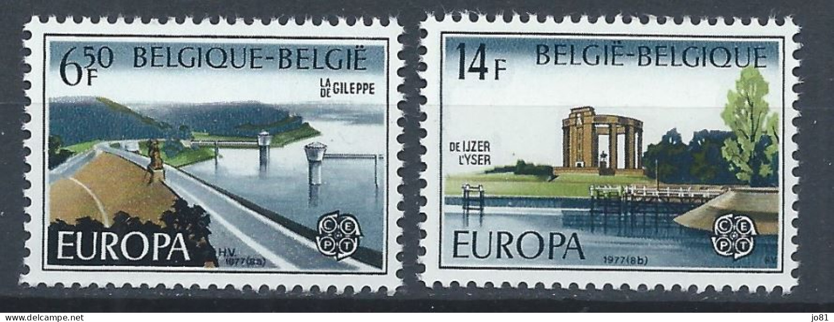 Belgique YT 1848-1849 Neuf Sans Charnière - XX - MNH Europa 1977 - Ongebruikt