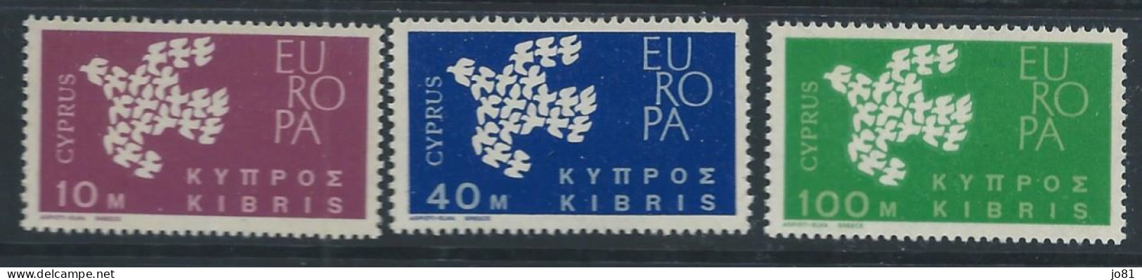 Chypre YT 189-191 Neuf Sans Charnière - XX - MNH Europa 1961 - Ongebruikt