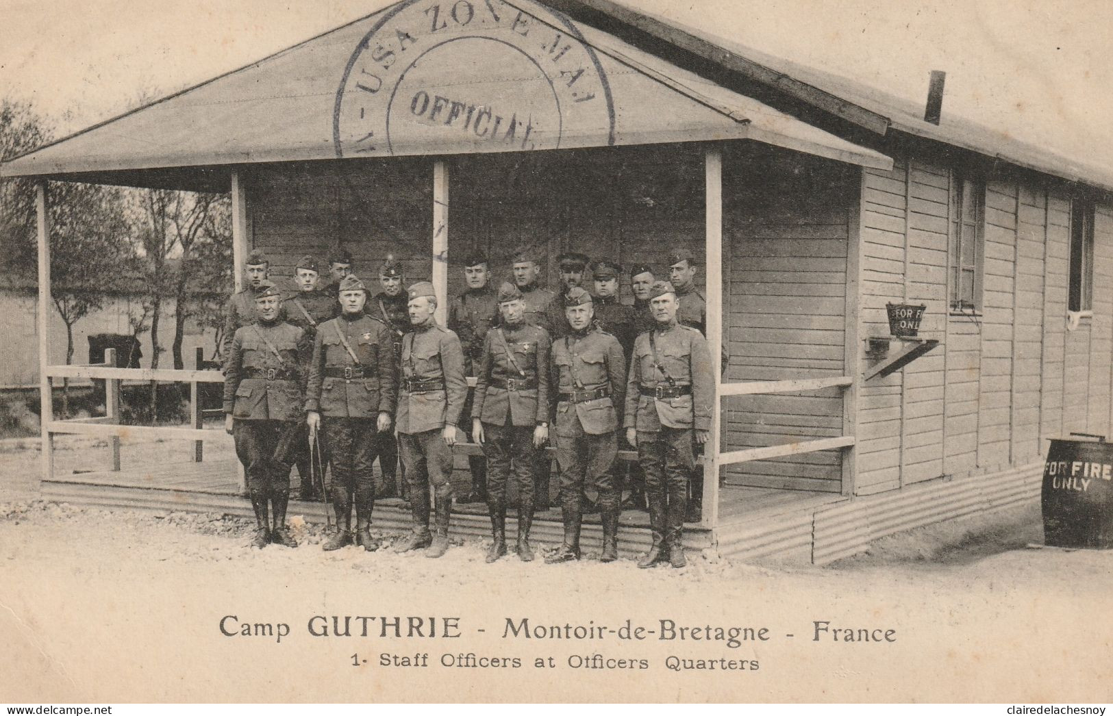 Montoir De Bretagne - Camp GUTHRIE -Rare Avec Tampon Forces Américaines . - Other & Unclassified