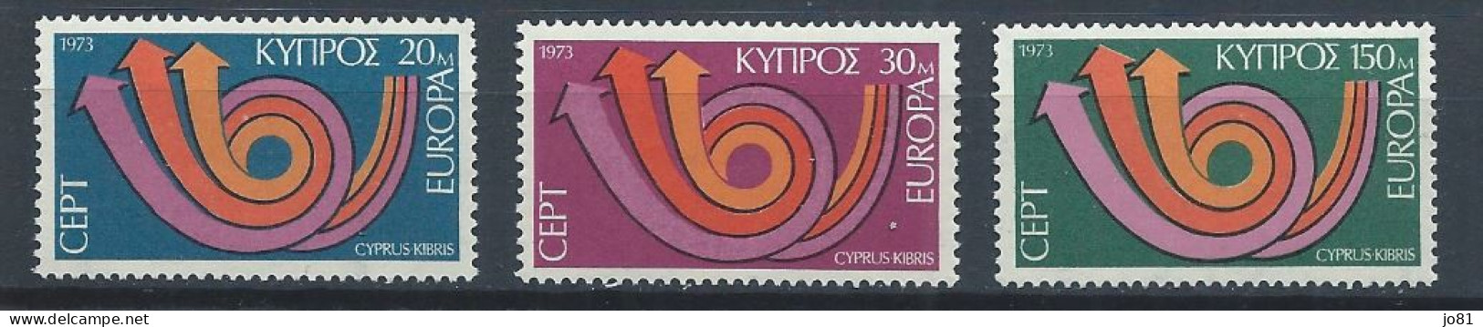 Chypre YT 381-383 Neuf Sans Charnière - XX - MNH Europa 1971 - Neufs
