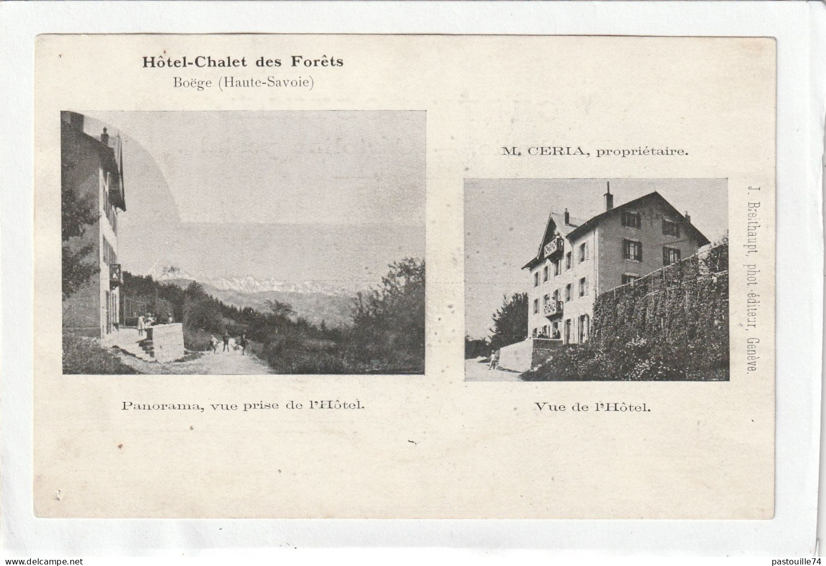 CPA :  14 X 9  -  Hôtel-Chalet Des Forêts -  Boëge - Boëge