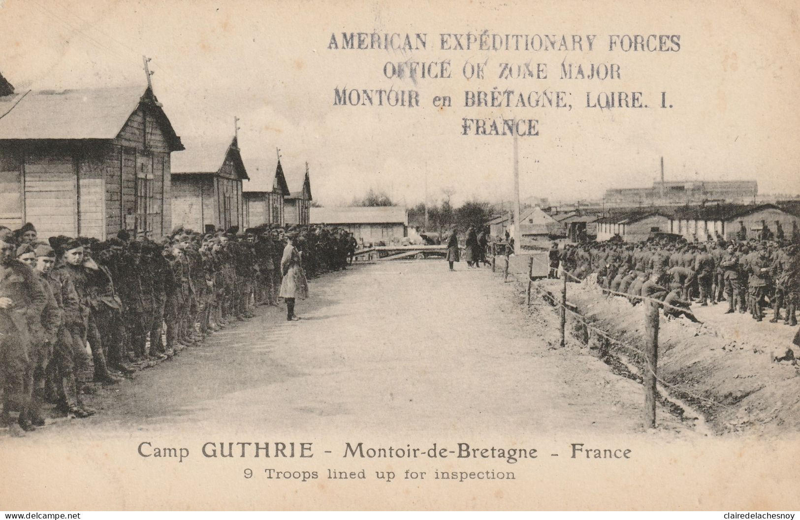 Montoir De Bretagne - Camp GUTHRIE -Rare Avec Tampon Forces Américaines . - Sonstige & Ohne Zuordnung