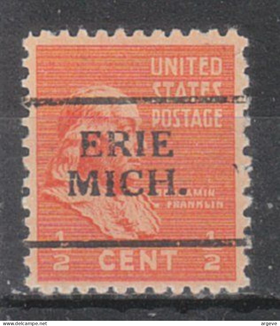 USA Precancel Vorausentwertungen Preo Locals Michigan, Erie 701 - Precancels