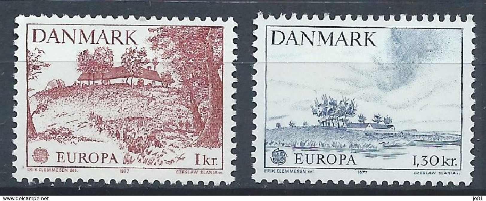 Danemark YT 640-641 Neuf Sans Charnière - XX - MNH Europa 1977 - Nuevos