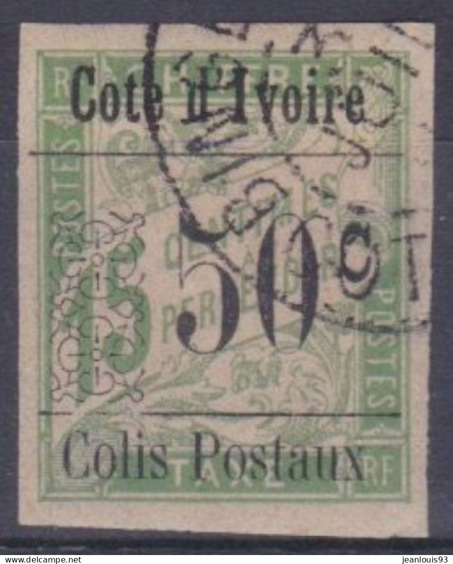 COTE D IVOIRE - COLIS POSTAUX 5  50C SUR 15C VERT OBL USED COTE 23 EUR - Oblitérés