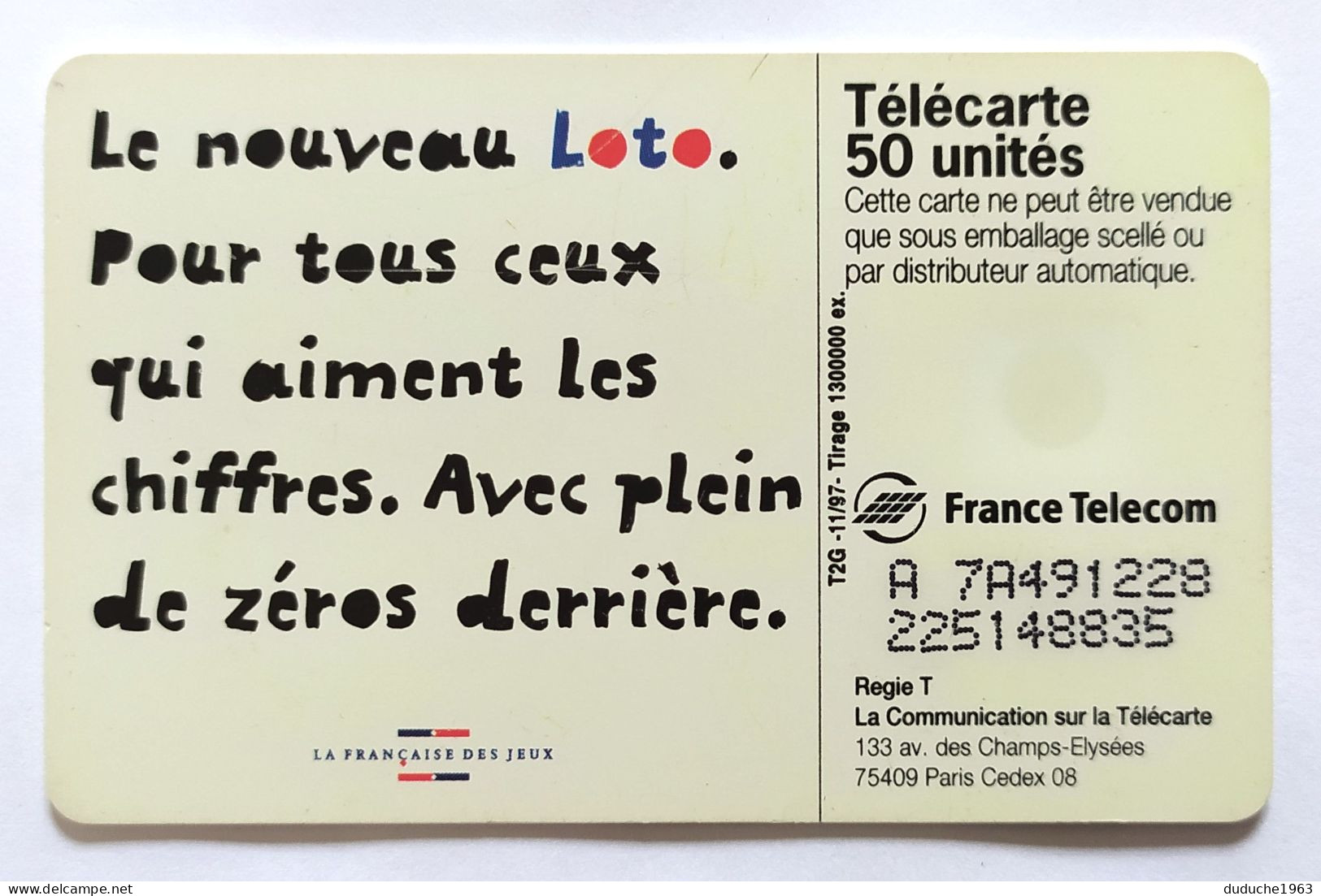 Télécarte France - Française Des Jeux - Super Loto - Unclassified