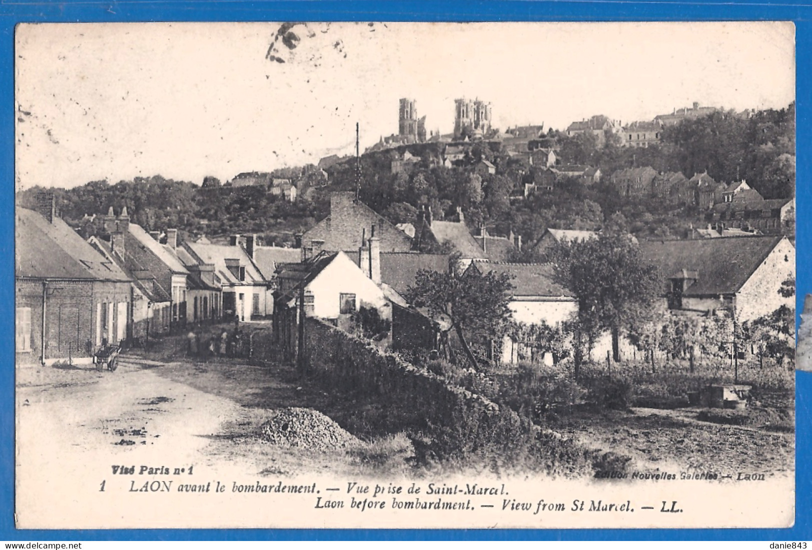 CPA - AISNE - LAON - VUE PRISE DE SAINT MARCEL AVANT LE BOMBARDEMENT - - Laon