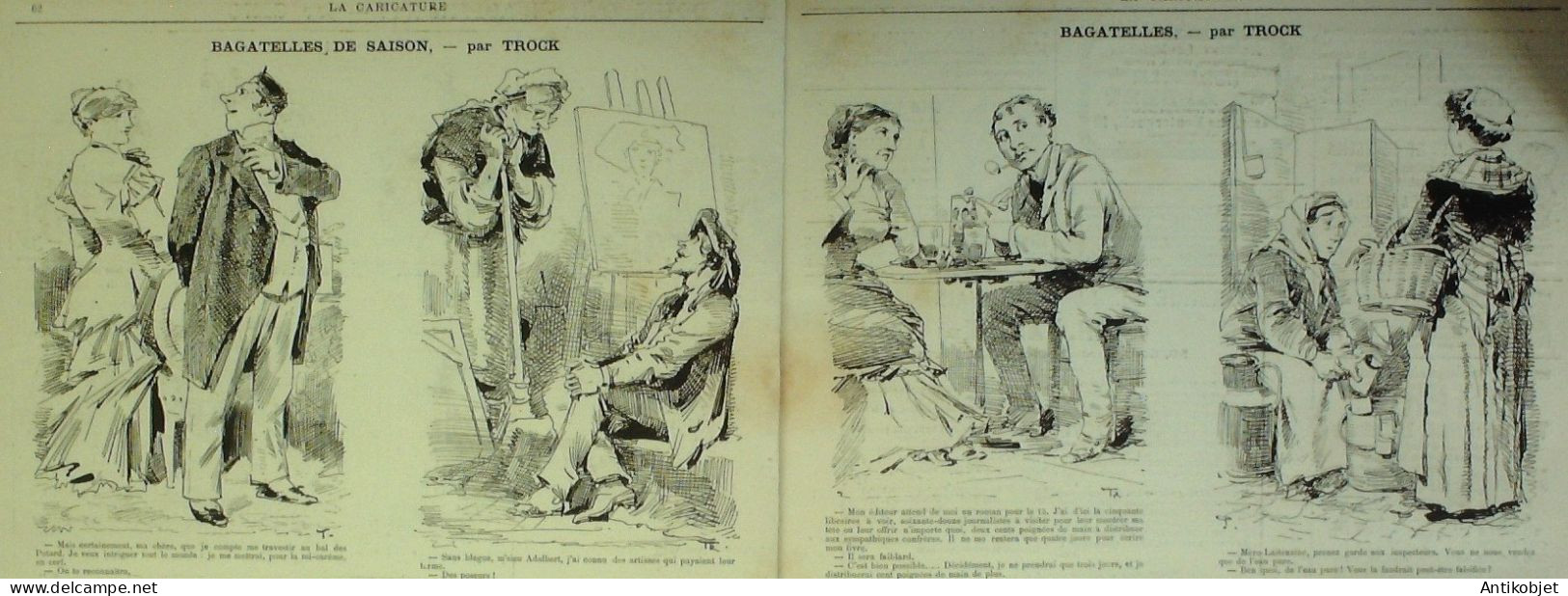 La Caricature 1883 N°165 Joies De La Famille Draner être Aspirant Gino Trock Loys - Magazines - Before 1900