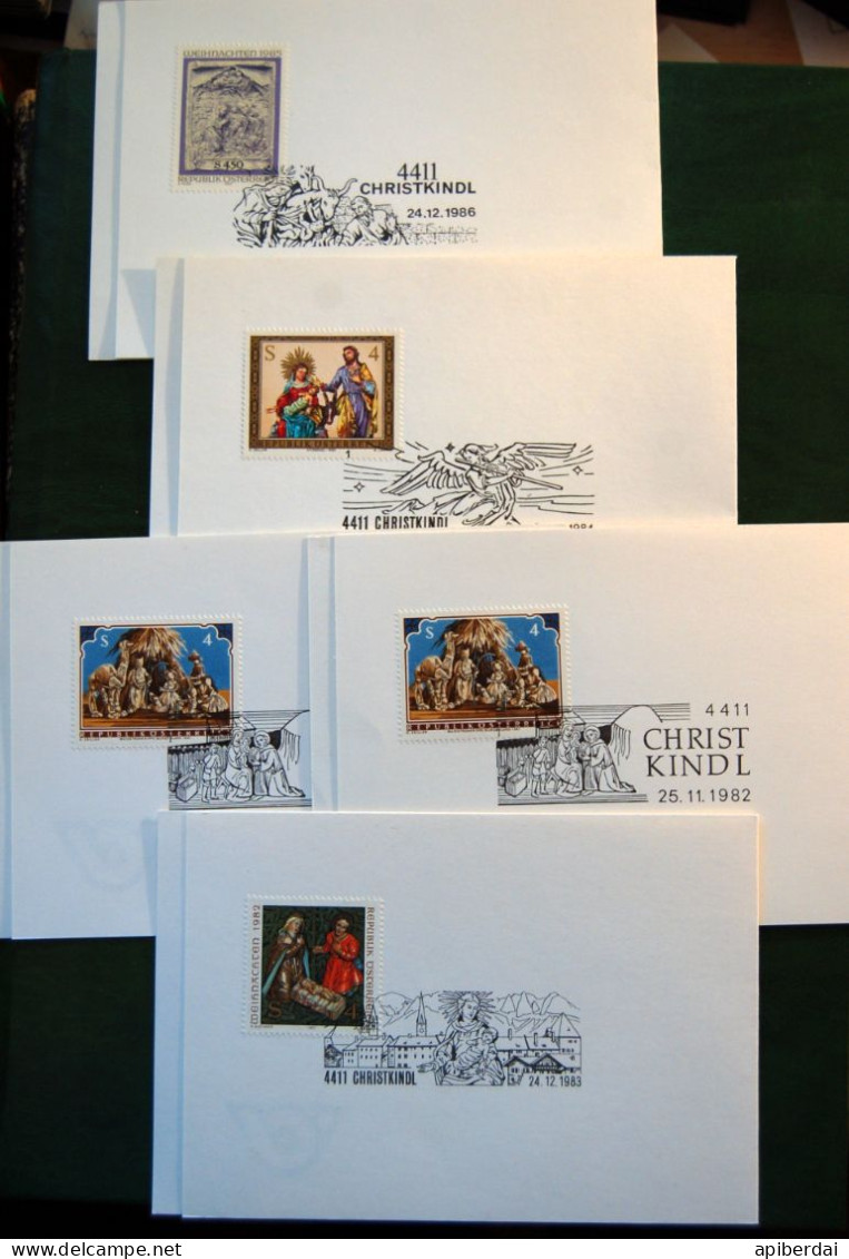 Autriche Austria - 9 Austrian Cards POST Christkindl - FDC