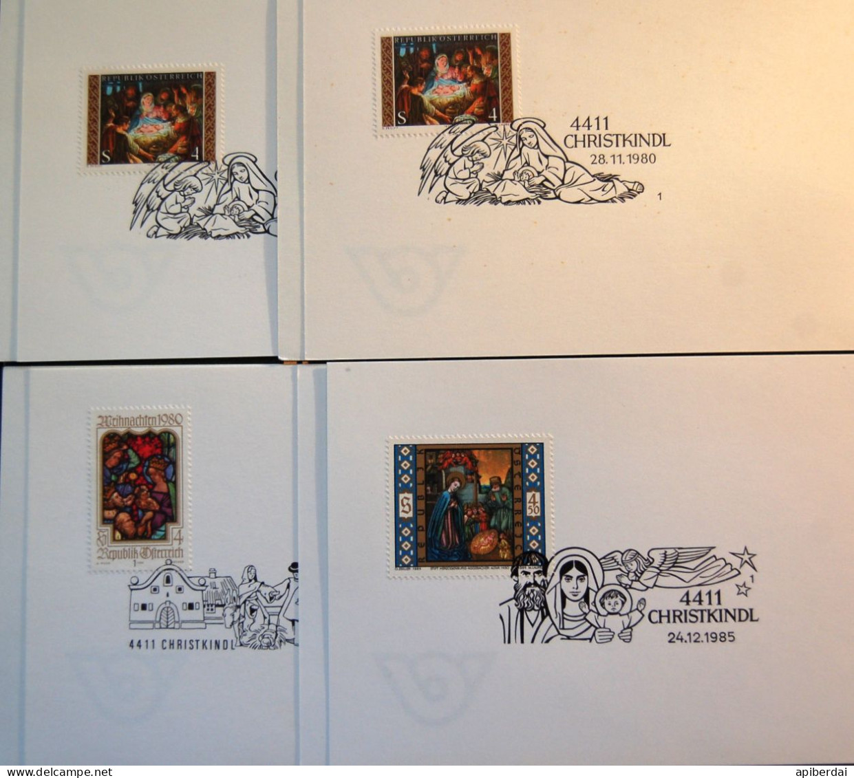 Autriche Austria - 9 Austrian Cards POST Christkindl - FDC