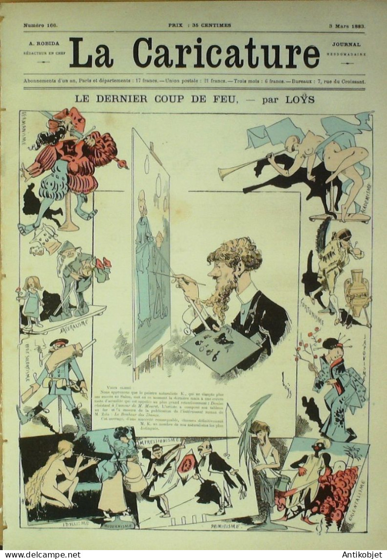 La Caricature 1883 N°166 Dernier Coup De Feu Loys Antiquaille Caran D'Ache Loys Trock - Magazines - Before 1900