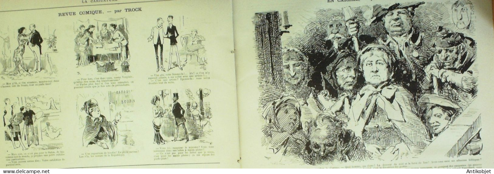 La Caricature 1883 N°166 Dernier Coup De Feu Loys Antiquaille Caran D'Ache Loys Trock - Magazines - Before 1900