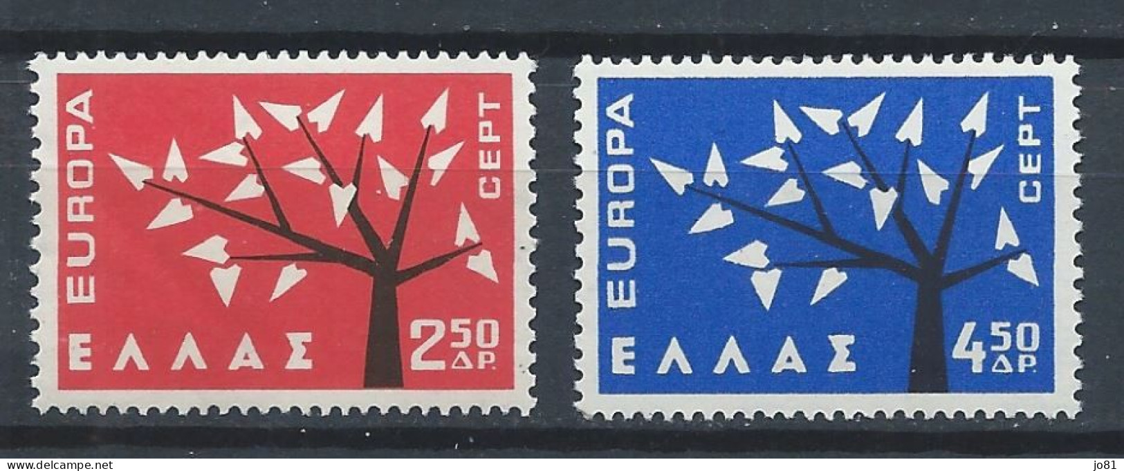 Grèce YT 774-775 Neuf Sans Charnière - XX - MNH Europa 1962 - Unused Stamps