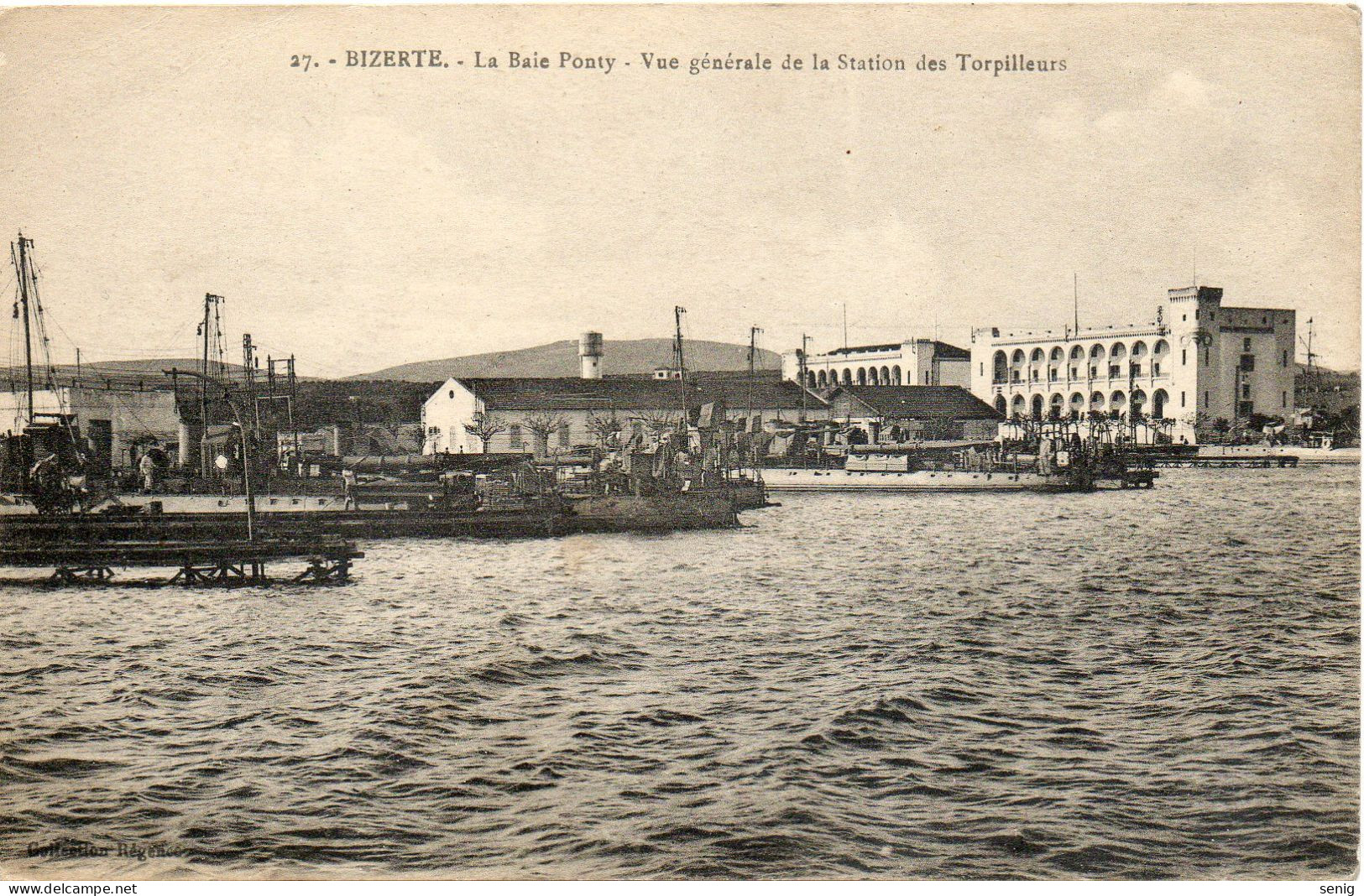 TUNISIE - BIZERTE - 27 - La Baie Ponty (ou Ponthy) - Vue Générale De La Station Des Torpilleurs - Collection Régence - Tunisie