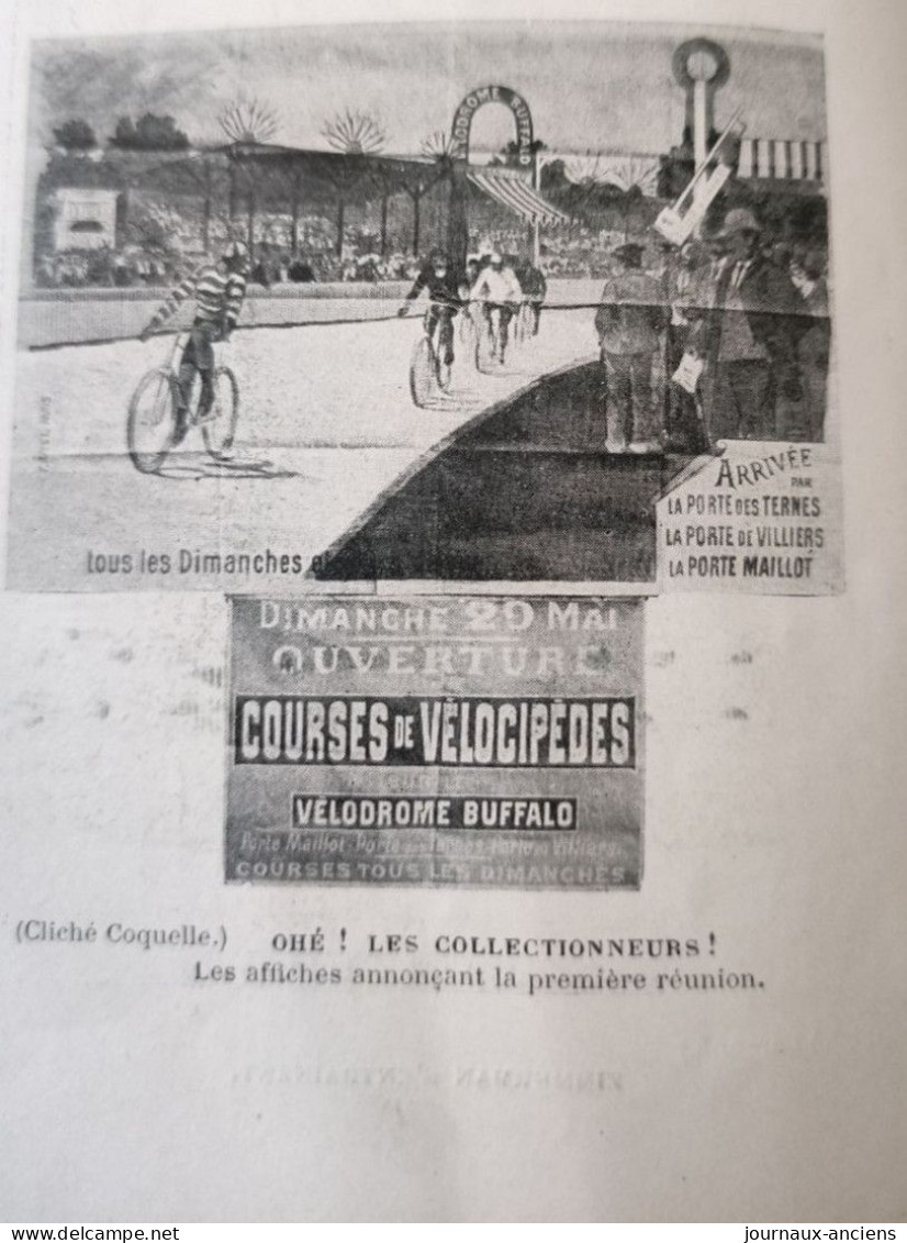 1899 CYCLISME - UN VÉLODROME QUI DISPARAIT - BUFFALO - LES VIEUX DE LA VIEILLE - LA VIE AU GRAND AIR - Revues Anciennes - Avant 1900