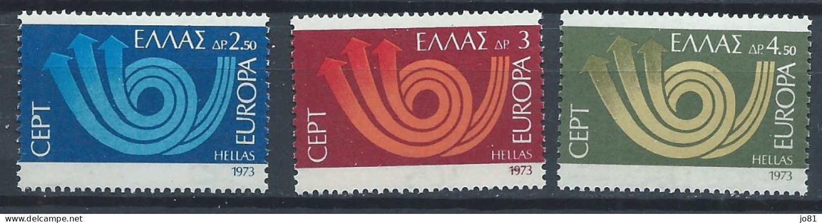 Grèce YT 1125-1127 Neuf Sans Charnière - XX - MNH Europa 1973 - Ongebruikt
